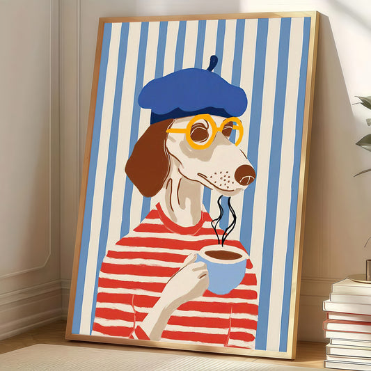 Contemporary Dog Artwork - Unframed Canvas Poster