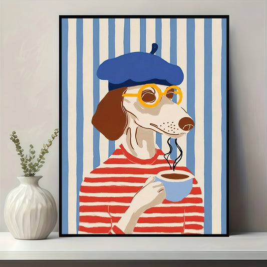 Contemporary Dog Artwork - Unframed Canvas Poster