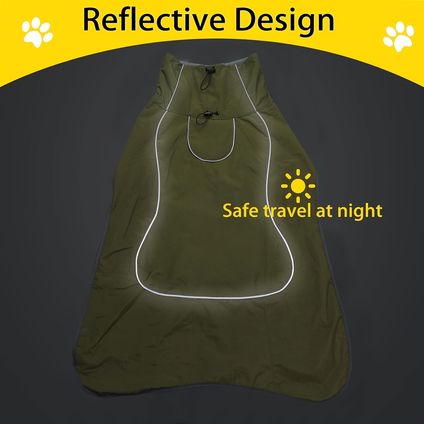 Military-Style Warm Jacket for Dogs