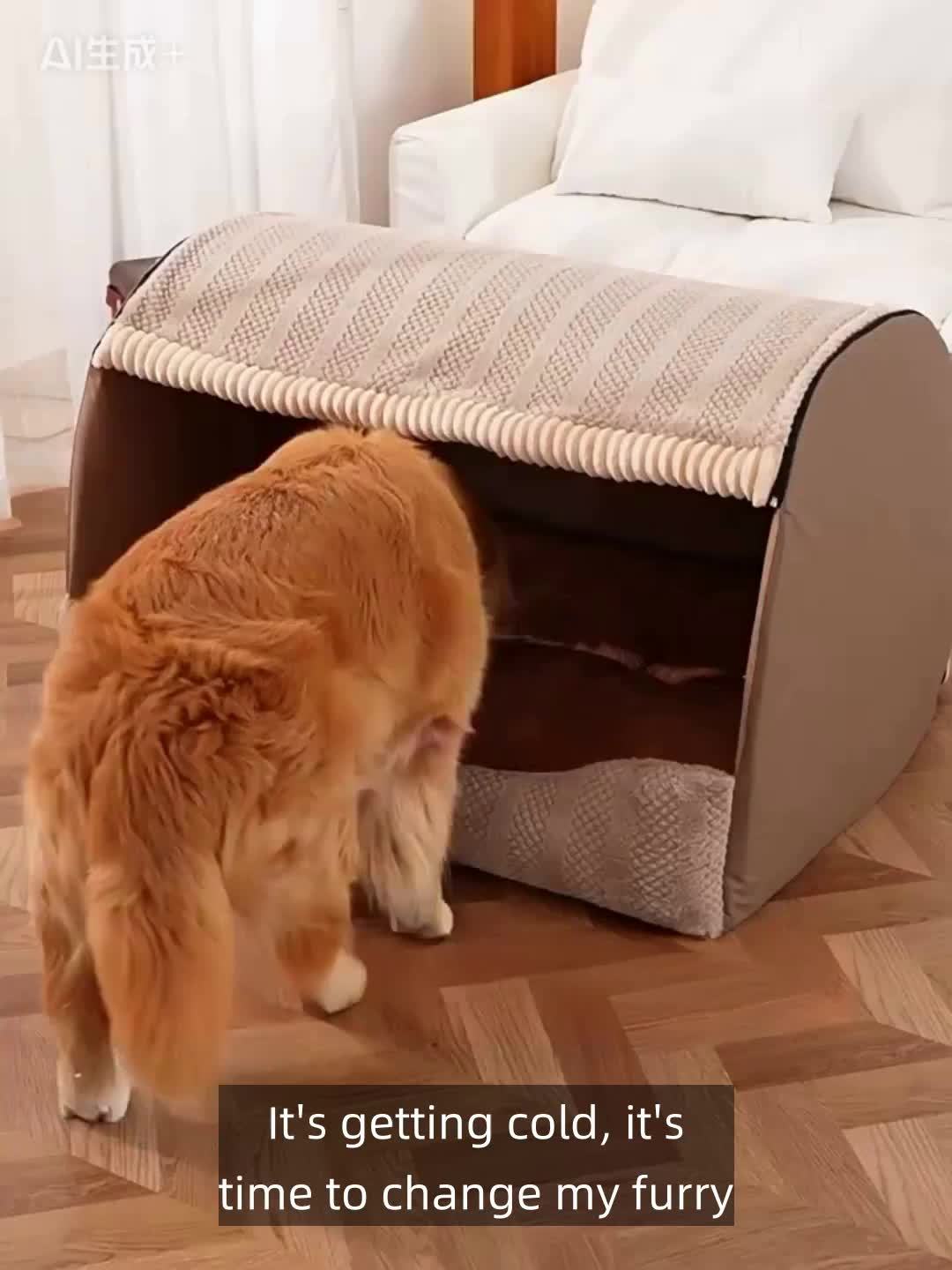 Winter Warm Pet Bed with Sleep Drawer