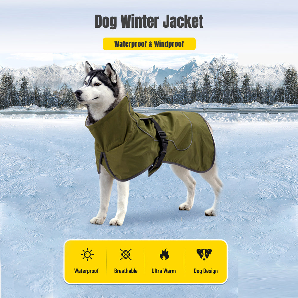 Military-Style Warm Jacket for Dogs