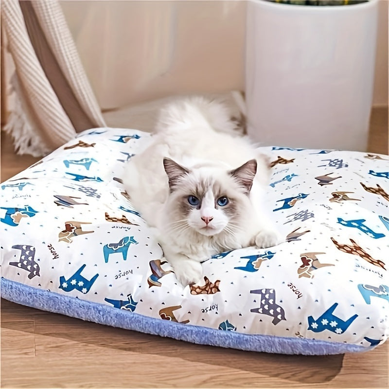 Non-Slip All-Season Semi-Enclosed Pet Bed - Soft, Warm, Removable, And Washable