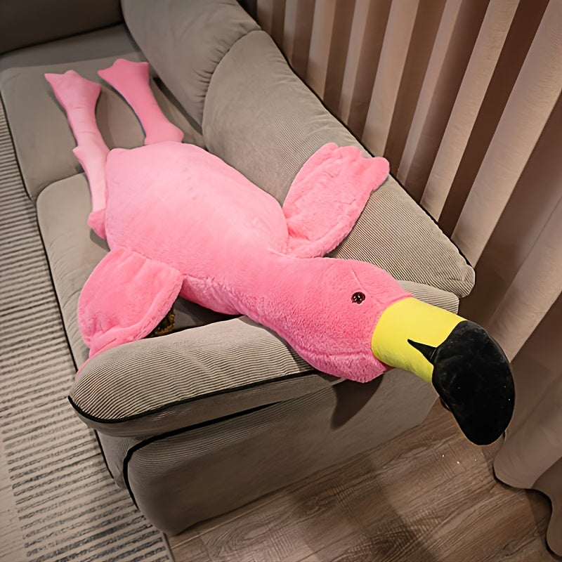 180cm/70.87in Giant Flamingos White and Red Plush Doll