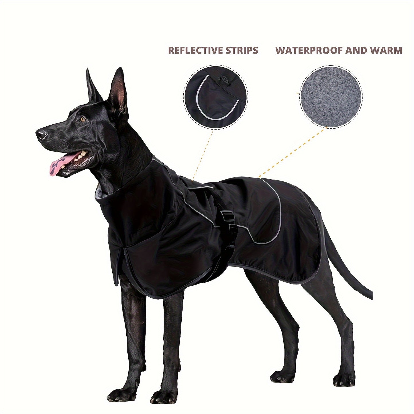 Military-Style Warm Jacket for Dogs