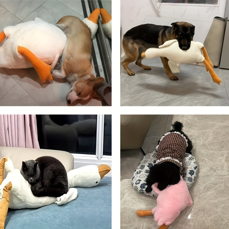 Large Plush Goose Pet Toy | Soft Sleeping Companion, Washable, Ideal for All Breed Sizes