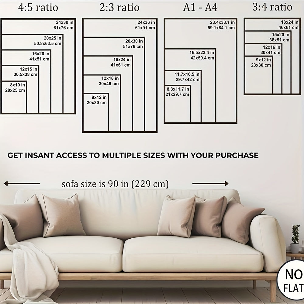 Whimsical Greyhound Dog & Coffee Frameless Canvas Poster