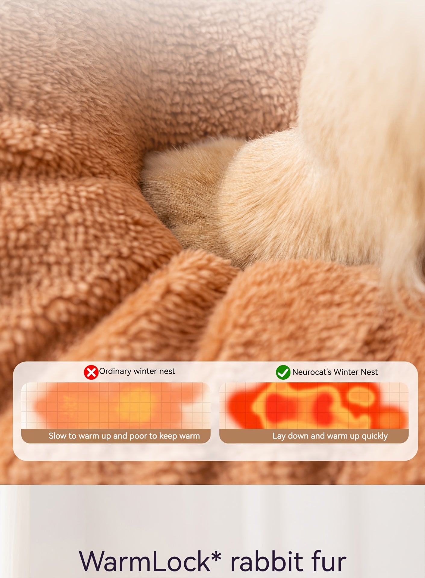 Winter Warm Pet Bed with Sleep Drawer