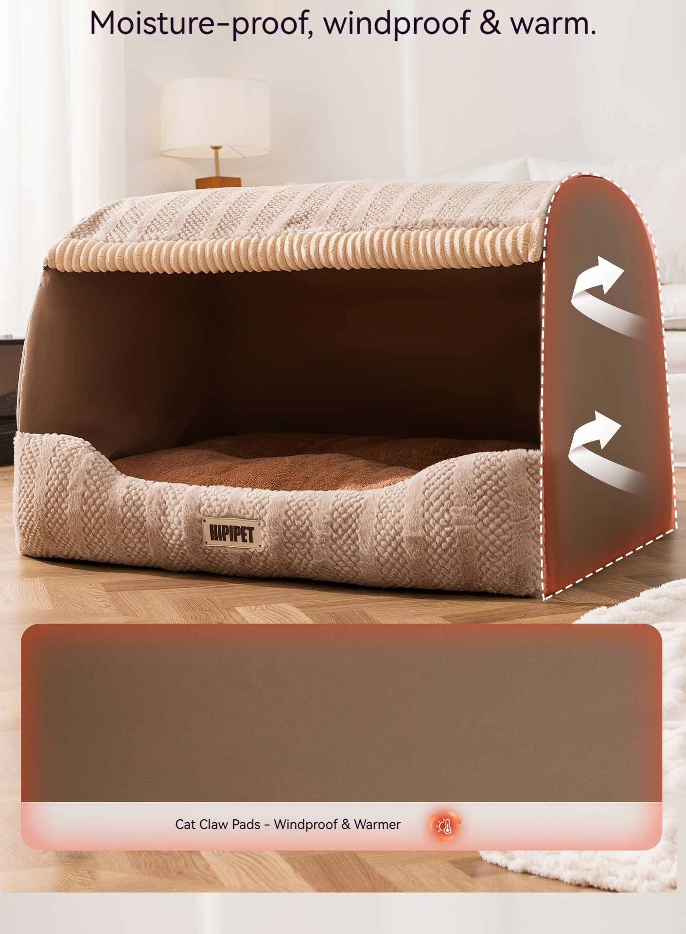 Winter Warm Pet Bed with Sleep Drawer