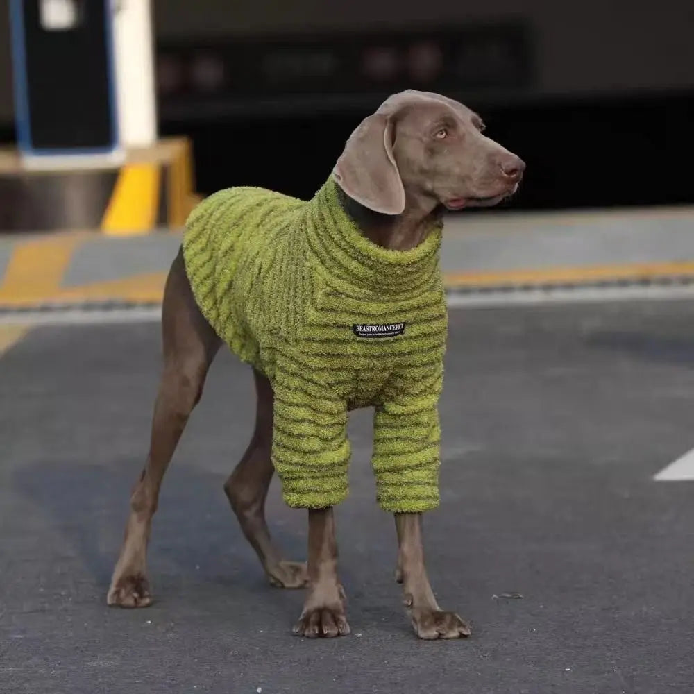 Fashion Polyester Stripe Fleece Dog Pullover