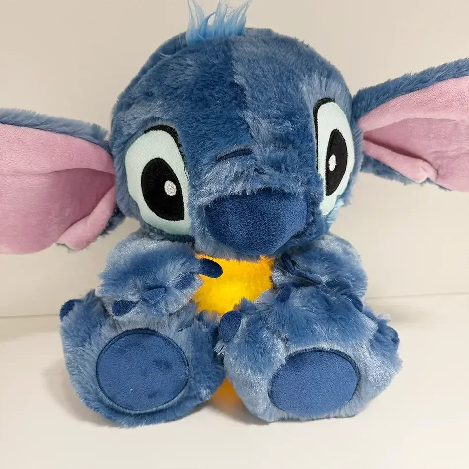 2026 hot Lilo Stitch Plush Doll Breath Child Peluche Kawaii Soothes Toy Anime Baby Music Light Sleep Toys Pink Stitch Kid Gifts