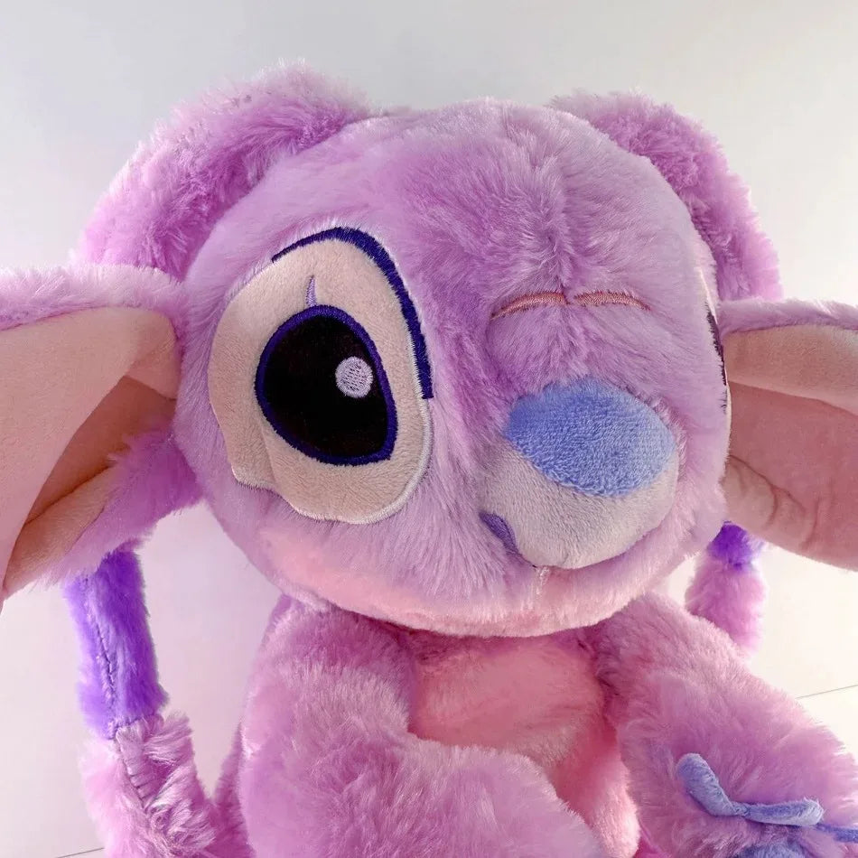 2026 hot Lilo Stitch Plush Doll Breath Child Peluche Kawaii Soothes Toy Anime Baby Music Light Sleep Toys Pink Stitch Kid Gifts