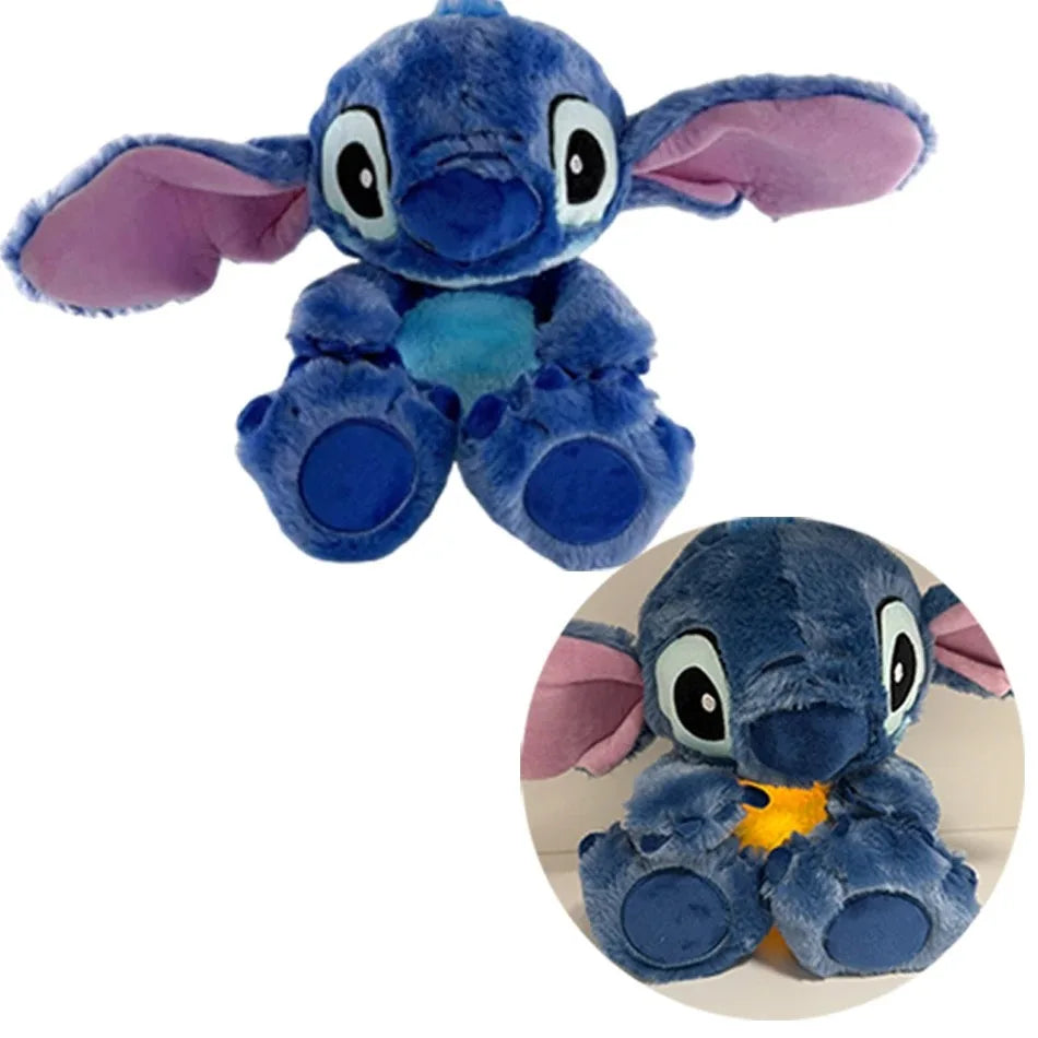 2026 hot Lilo Stitch Plush Doll Breath Child Peluche Kawaii Soothes Toy Anime Baby Music Light Sleep Toys Pink Stitch Kid Gifts