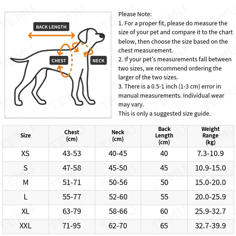 Military-Style Warm Jacket for Dogs