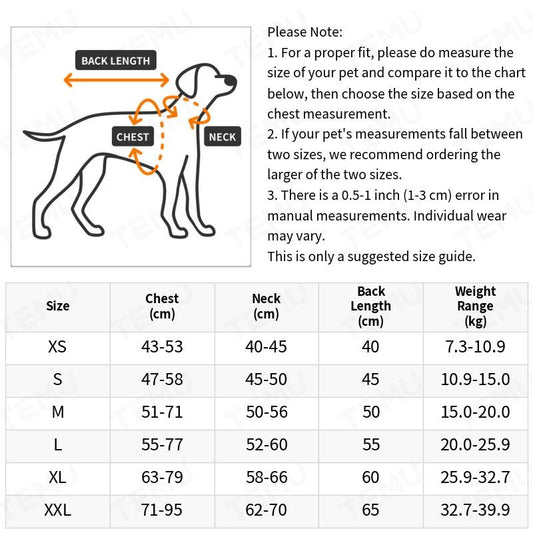 Military-Style Warm Jacket for Dogs