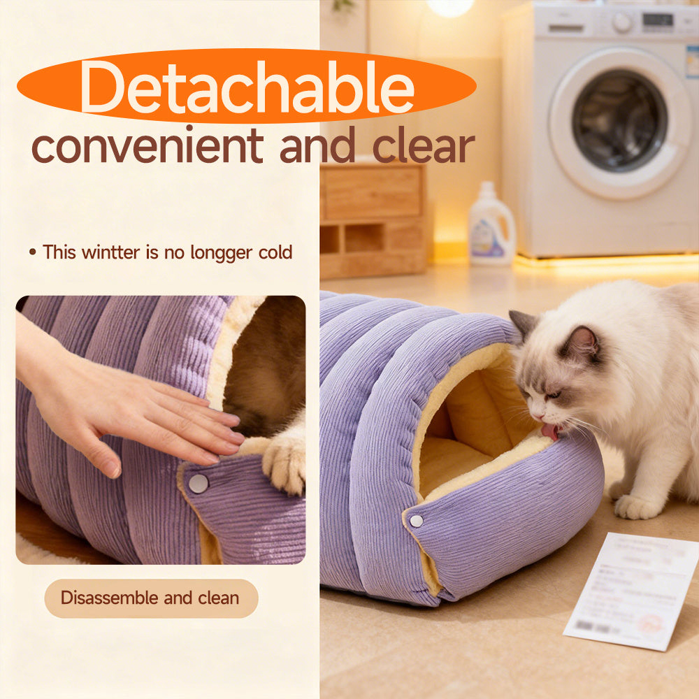 Thickened And Weighted Cat Bed And Sleeping, Removable And Washable