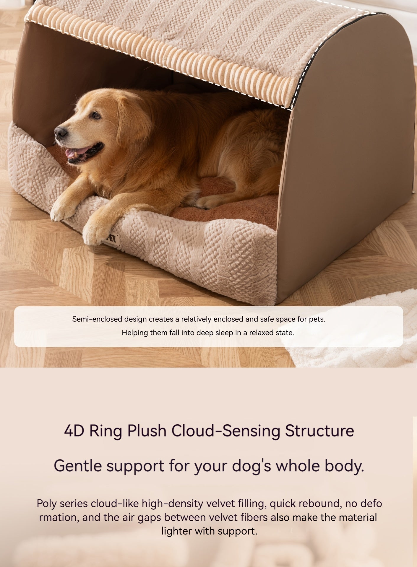 Winter Warm Pet Bed with Sleep Drawer