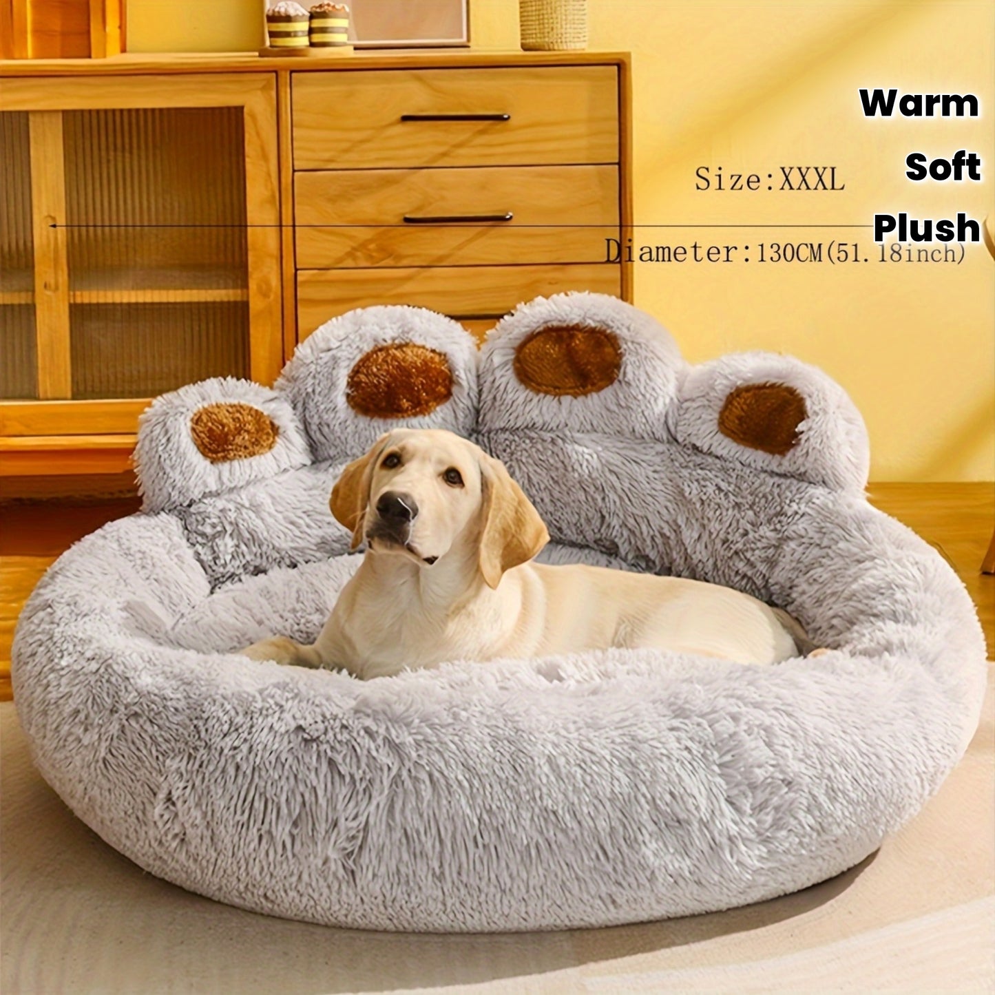 Soft Long Plush Pet Bed