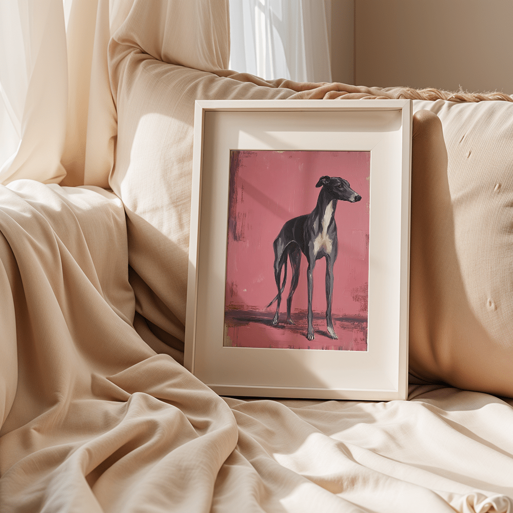 Greyhound Art Print | Stylish Canvas Painting