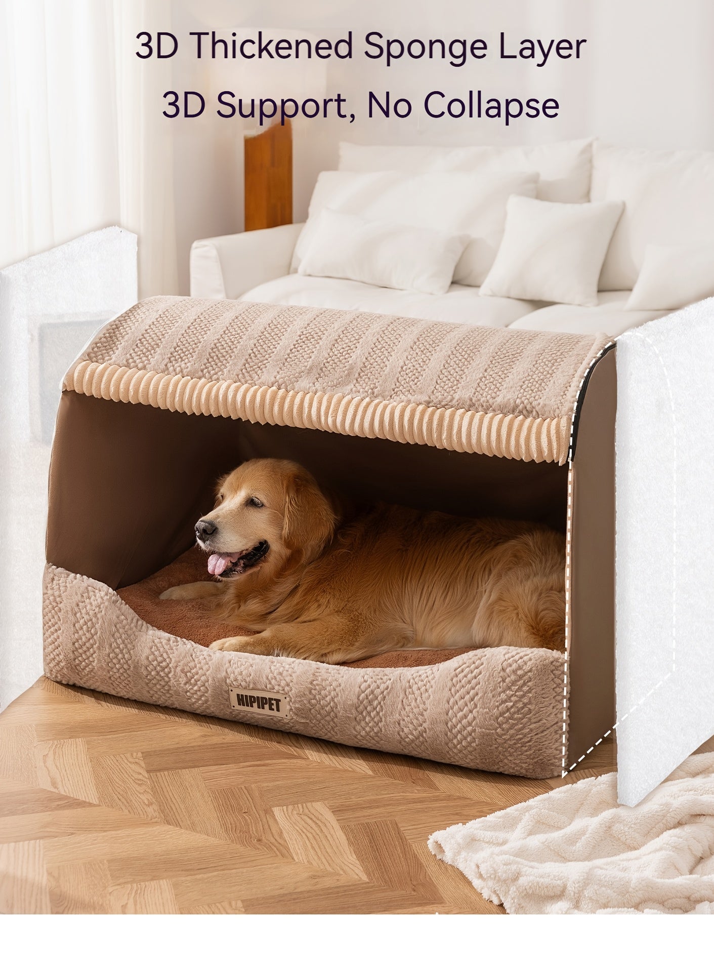 Winter Warm Pet Bed with Sleep Drawer
