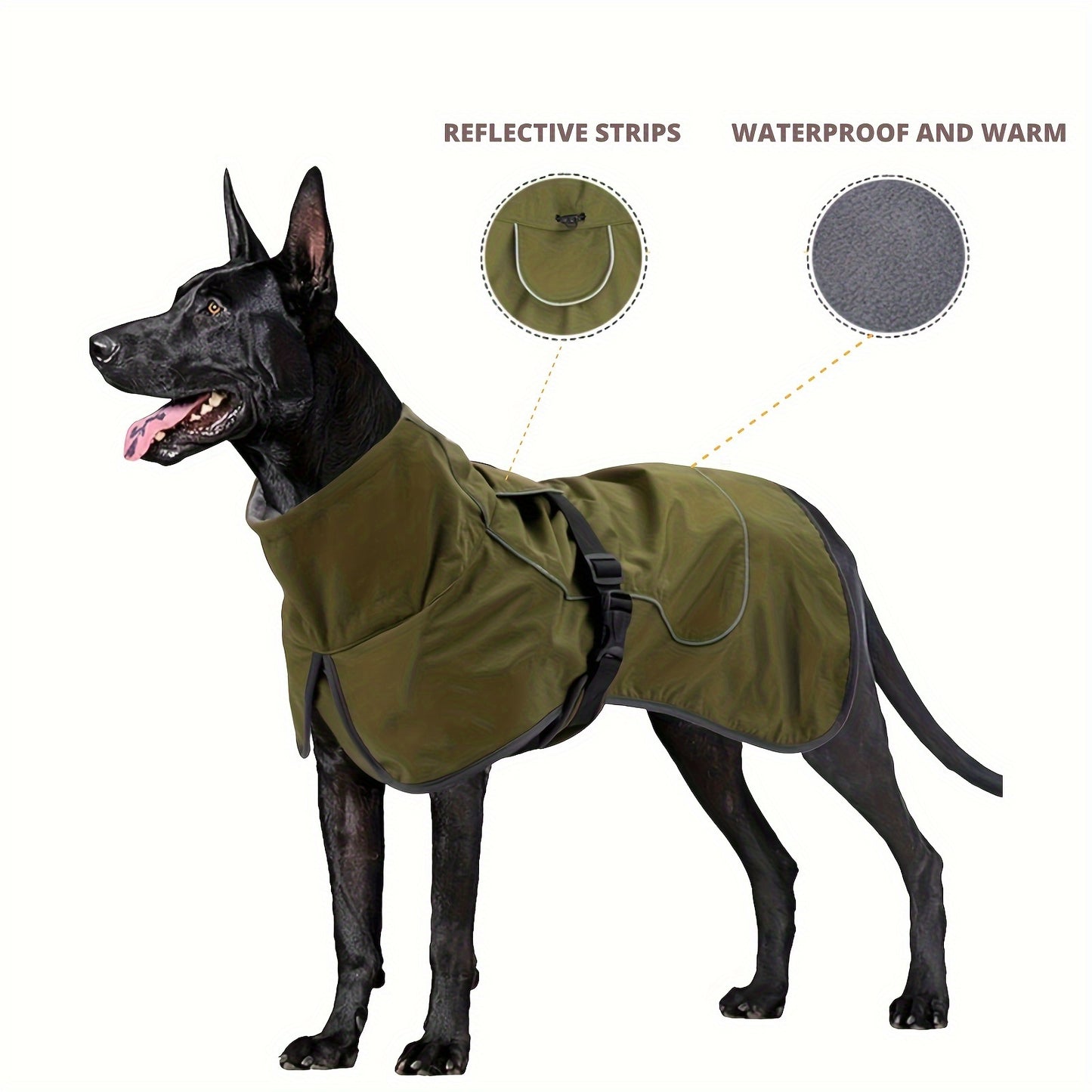 Military-Style Warm Jacket for Dogs